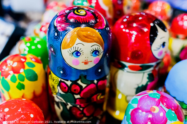 Beautiful wooden Russian-style matryoshka dolls. Picture Board by Joaquin Corbalan