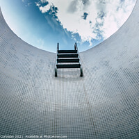 Buy canvas prints of Sparse staircase of an empty pool, seen from below, minimalist t by Joaquin Corbalan