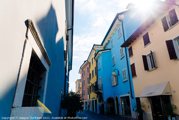 Verona, Italy - September 21, 2021: Nice street of a small Itali Picture Board by Joaquin Corbalan