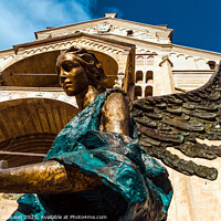 Buy canvas prints of Bronze sculpture of an angel, made by the artist Albano Poli, in by Joaquin Corbalan