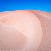 Buy canvas prints of Fine sand blown by the wind creates dunes on the shores of the s by Joaquin Corbalan