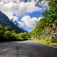 Buy canvas prints of Sunny day on a road between mountains of the Canary Islands, in  by Joaquin Corbalan