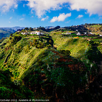 Buy canvas prints of View of the Moya ravine, on the island of Gran Canaria, panorami by Joaquin Corbalan