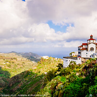 Buy canvas prints of View of the Moya ravine, on the island of Gran Canaria, panorami by Joaquin Corbalan