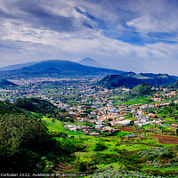 Buy canvas prints of View of the town of San Cristóbal de la Laguna from a viewpoint by Joaquin Corbalan