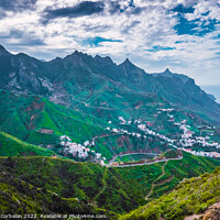 Buy canvas prints of View of the town of Taganana in Tenerife. by Joaquin Corbalan