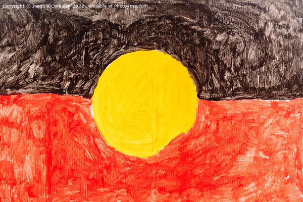 Australian aboriginal nation flag Picture Board by Joaquin Corbalan