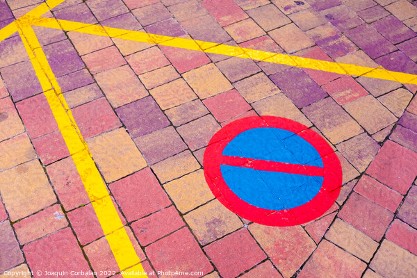 Traffic sign painted on the ground no parking. Picture Board by Joaquin Corbalan