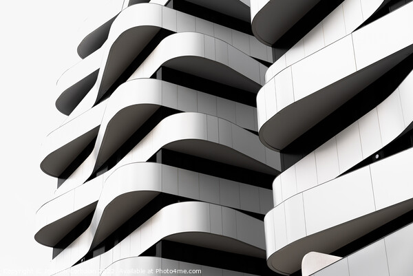 Abstract detail of a curved balcony design for elegant architect Picture Board by Joaquin Corbalan