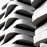 Buy canvas prints of Abstract detail of a curved balcony design for elegant architect by Joaquin Corbalan