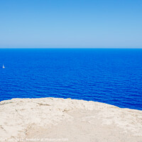 Buy canvas prints of Intense blue sea, relaxing background of the coast seen from abo by Joaquin Corbalan