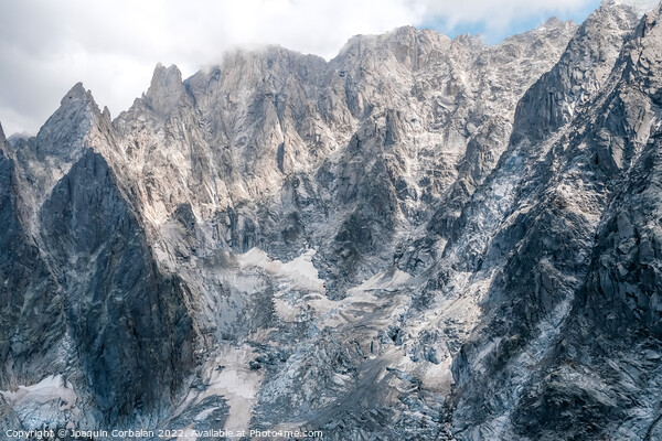 Detail of steep and inaccessible rocky mountains in the alps. Picture Board by Joaquin Corbalan