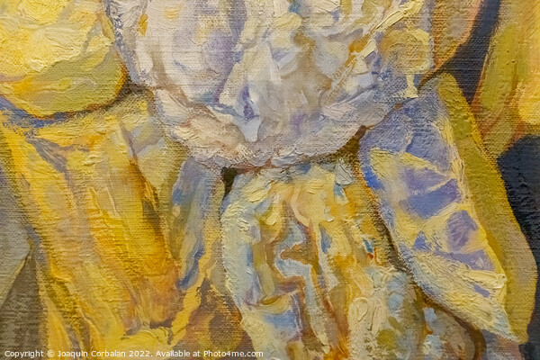 Colorful details of a dry oil painting, background with real tex Picture Board by Joaquin Corbalan