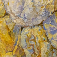 Buy canvas prints of Colorful details of a dry oil painting, background with real tex by Joaquin Corbalan