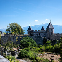 Buy canvas prints of Miolans Fortres, near Albertville, French medieval castle. by Joaquin Corbalan