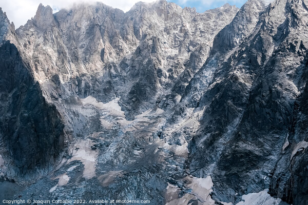 Spectacular mountain crags between glaciers in the alps. Picture Board by Joaquin Corbalan