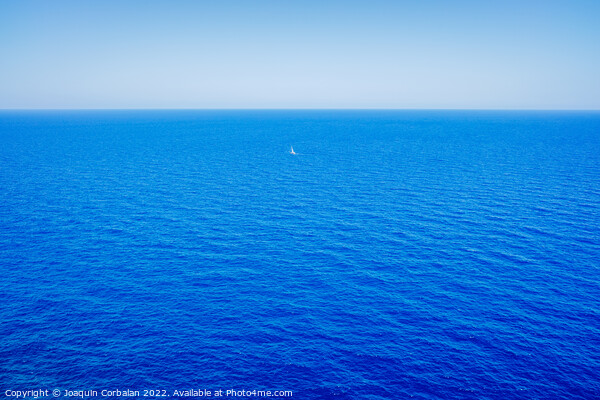 Intense blue sea, relaxing background of the coast seen from abo Picture Board by Joaquin Corbalan