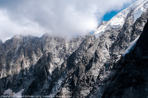 Spectacular mountain crags between glaciers in the alps. Picture Board by Joaquin Corbalan