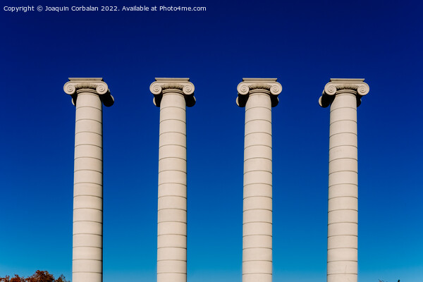 The four columns of Barcelona, in Montjuic, symbol of Catalanism Picture Board by Joaquin Corbalan