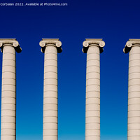 Buy canvas prints of The four columns of Barcelona, in Montjuic, symbol of Catalanism by Joaquin Corbalan