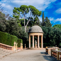 Buy canvas prints of Cozy Mediterranean neoclassical style garden, with a romantic ai by Joaquin Corbalan