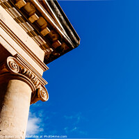Buy canvas prints of A portico with columns and a triangular pediment on the Greek-st by Joaquin Corbalan