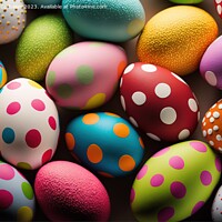 Buy canvas prints of Colorful easter eggs, a complete background for designs. Ai gene by Joaquin Corbalan