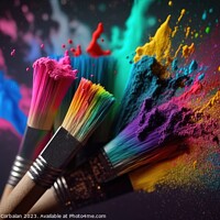 Buy canvas prints of A vibrant canvas of creative expression, showcasing a rainbow of by Joaquin Corbalan