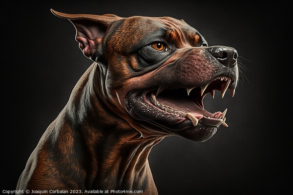 A studio portrait of a single canine pet, capturing the mammals  Picture Board by Joaquin Corbalan
