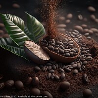 Buy canvas prints of Ground cocoa powder, food studio photo. Ai generated. by Joaquin Corbalan