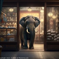Buy canvas prints of An elephant in a china shop, clumsy and dangerous. Ai generated. by Joaquin Corbalan