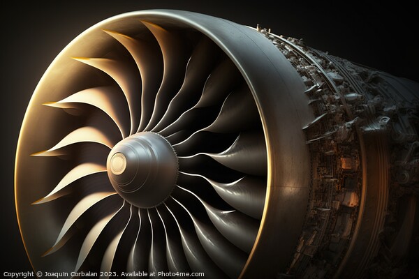 Illustration of a jet propulsion engine. Ai genera Picture Board by Joaquin Corbalan