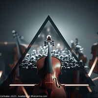 Buy canvas prints of A violin in a symphony orchestra. Ai generated. by Joaquin Corbalan