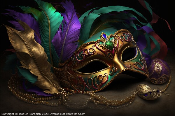Venetian style carnival mask, very colorful and ornate. Ai gener Picture Board by Joaquin Corbalan