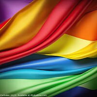 Buy canvas prints of Waving gay flag in bright colors. by Joaquin Corbalan