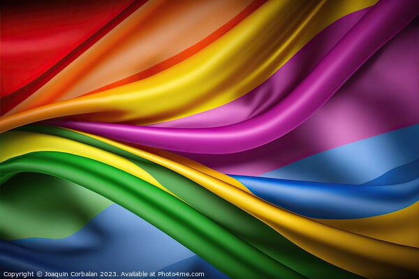 A colorfully designed rainbow flag featuring gay pride. Picture Board by Joaquin Corbalan