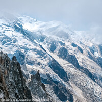 Buy canvas prints of Spectacular mountain crags between glaciers in the alps. by Joaquin Corbalan
