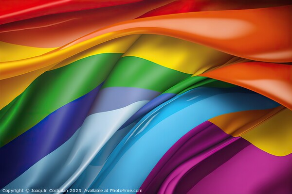 A colorfully designed rainbow flag featuring gay pride. Picture Board by Joaquin Corbalan