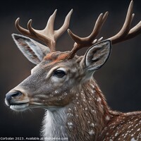 Buy canvas prints of Illustration of a beautiful deer. Ai generated. by Joaquin Corbalan