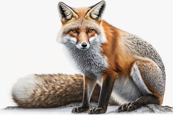 illustration of a red fox. Ai generated. Picture Board by Joaquin Corbalan