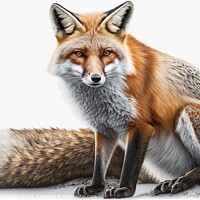 Buy canvas prints of illustration of a red fox. Ai generated. by Joaquin Corbalan