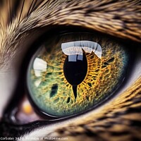 Buy canvas prints of Close-up of the eye of a feline like a cat. Ai generated. by Joaquin Corbalan