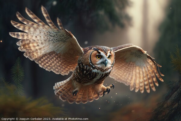 Majestic eagle owl. Ai generated. Picture Board by Joaquin Corbalan