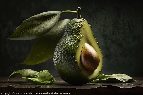 Delicious avocado with nutritional properties. AI generated. Picture Board by Joaquin Corbalan
