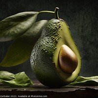 Buy canvas prints of Delicious avocado with nutritional properties. AI generated. by Joaquin Corbalan
