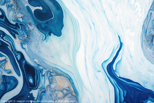 Flowing Waves of the Imaginary Ocean, An Abstract Artistic Illus Picture Board by Joaquin Corbalan