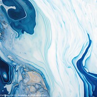 Buy canvas prints of Flowing Waves of the Imaginary Ocean, An Abstract Artistic Illus by Joaquin Corbalan