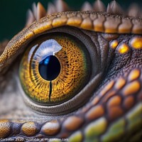 Buy canvas prints of Macro of a colorful reptile eye. Ai generated. by Joaquin Corbalan