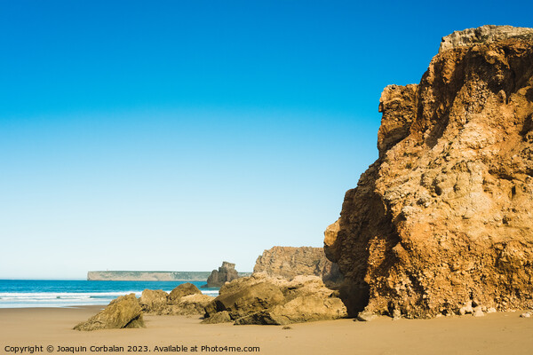 tranquil and serene ambiance of the Algarve's coastline is perfe Picture Board by Joaquin Corbalan