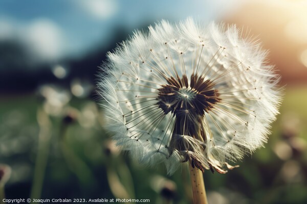 A field with a beautiful dandelion. Ai generated. Picture Board by Joaquin Corbalan